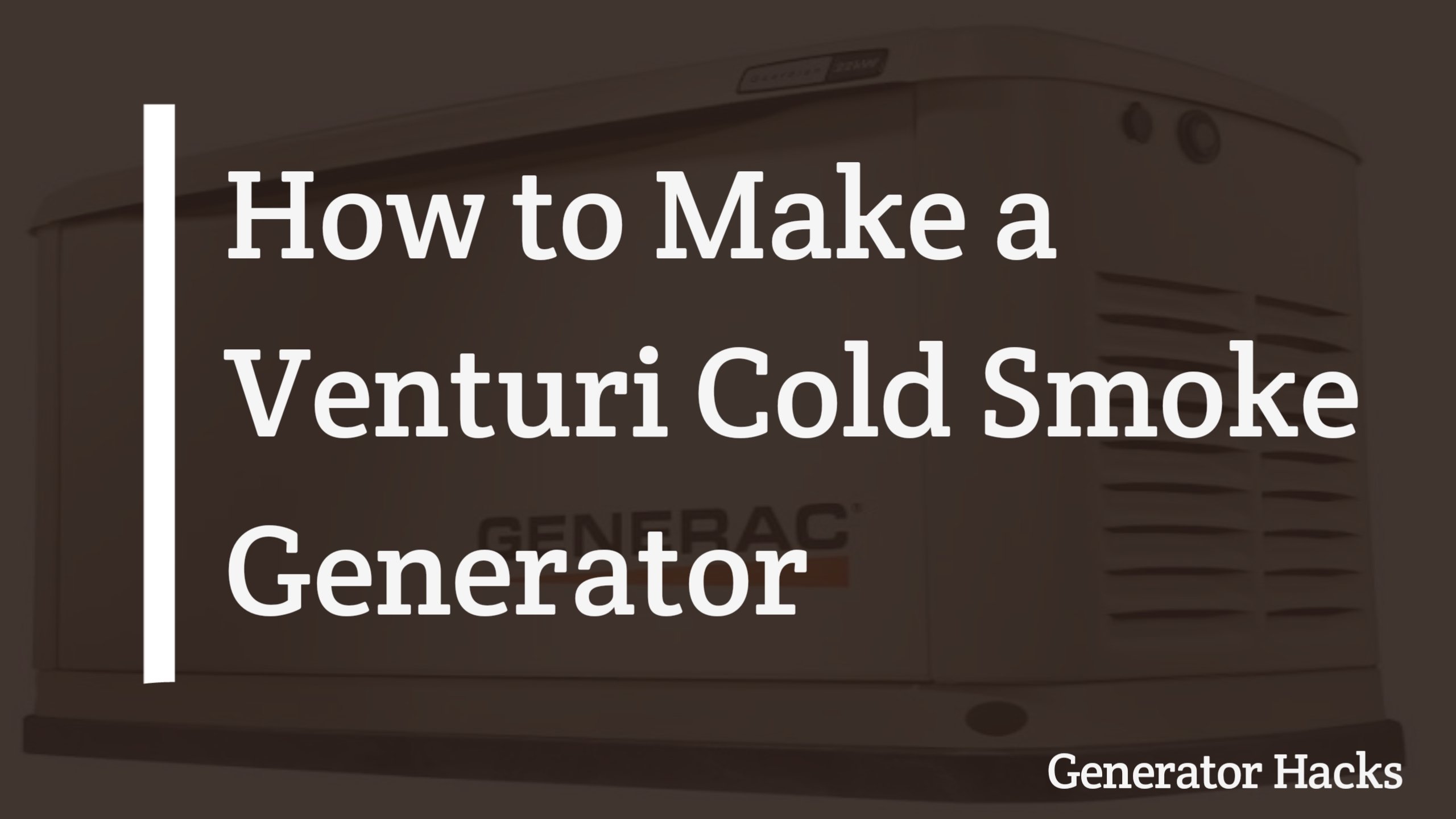 How to Make a Venturi Cold Smoke Generator, venturi cold smoke generator,