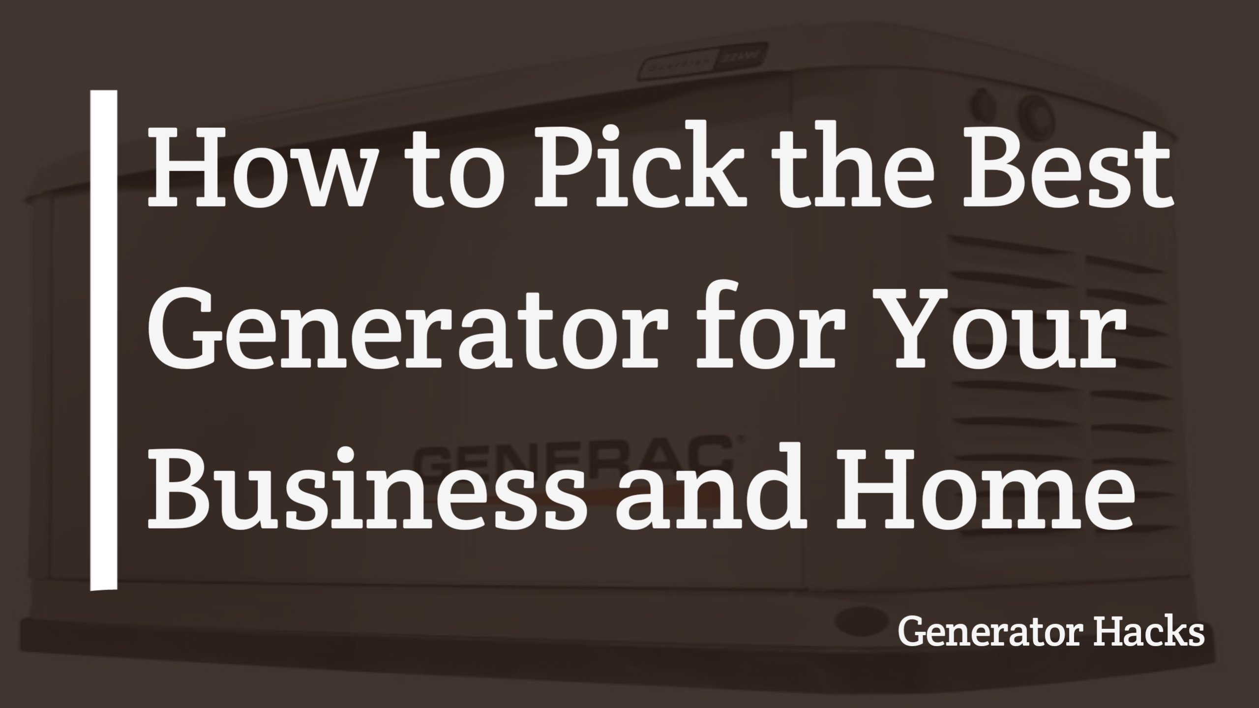 Home generator, generator for business,