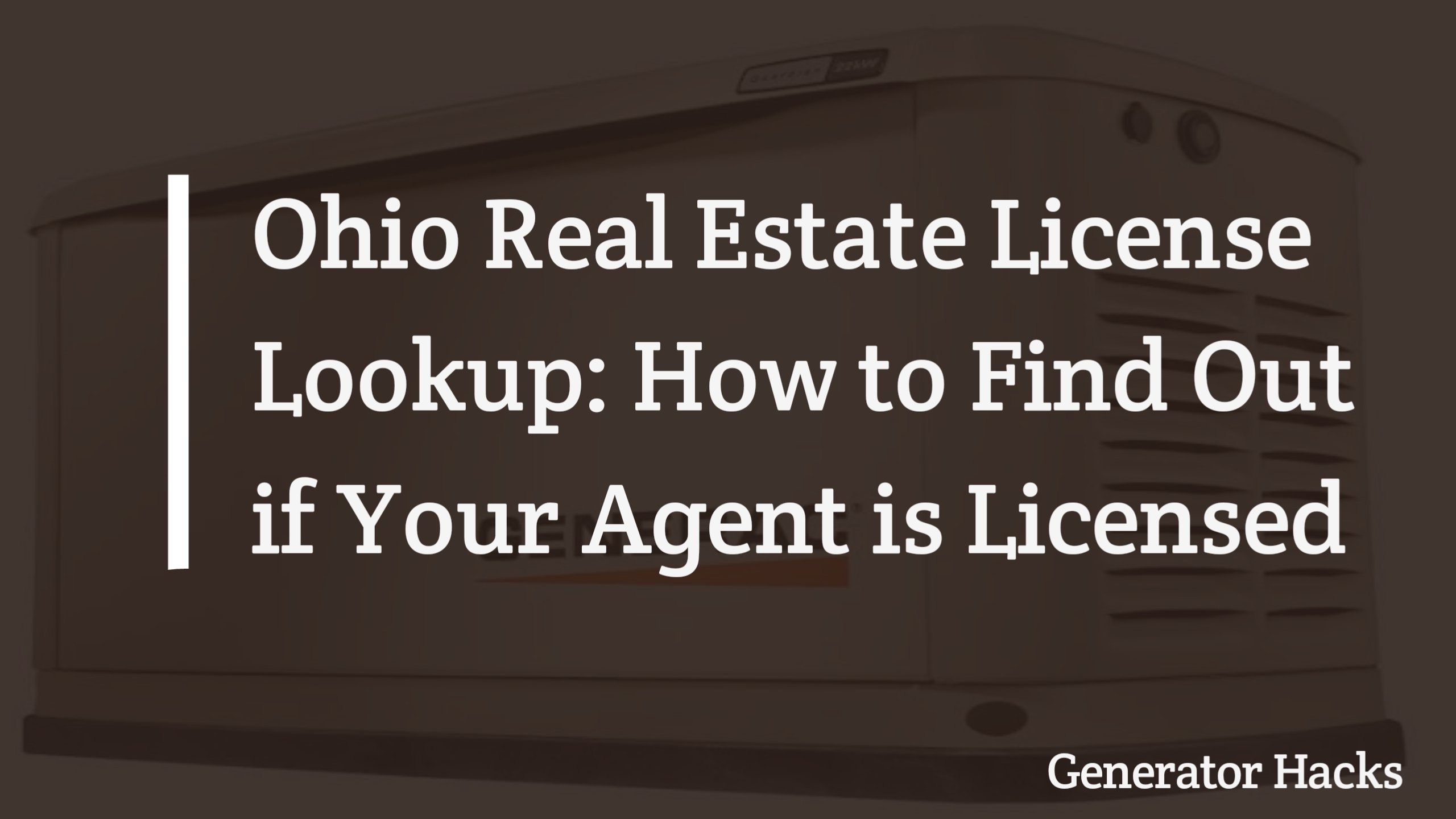 Ohio Real Estate License Lookup,