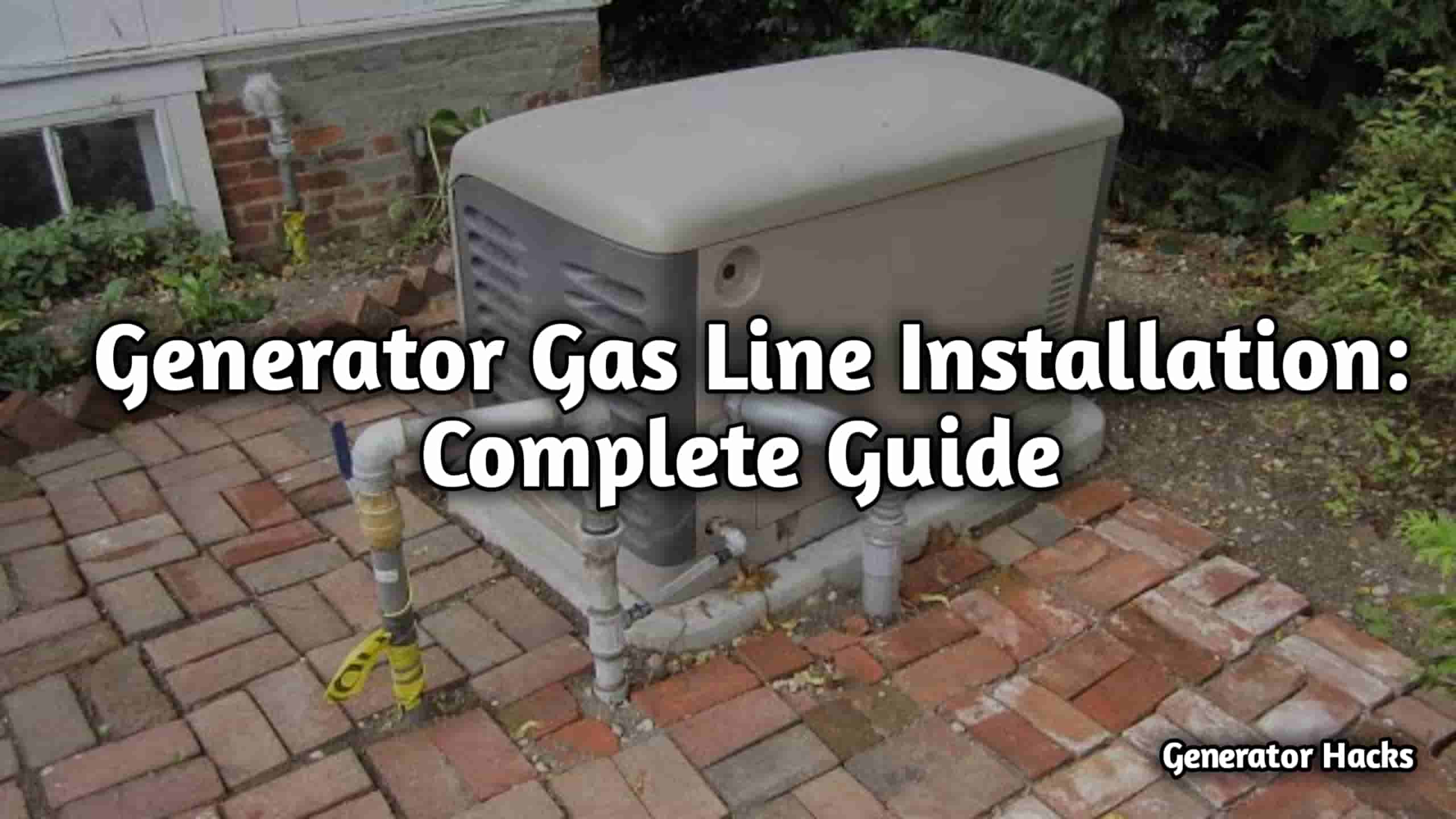 Generator gas line installation, gas line installation, gas line,