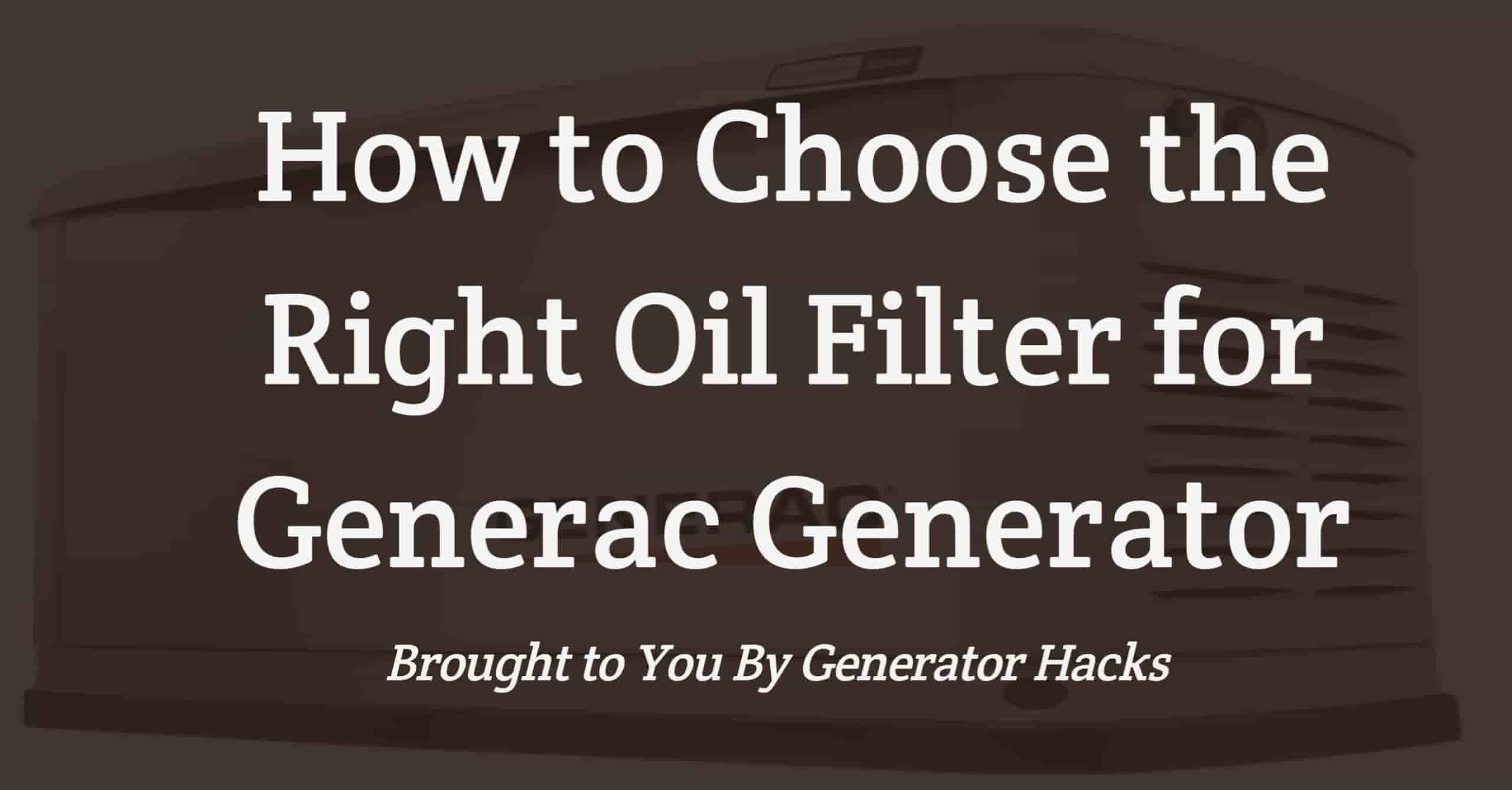 oil filter for Generac generator Generatorhacks.com .ng