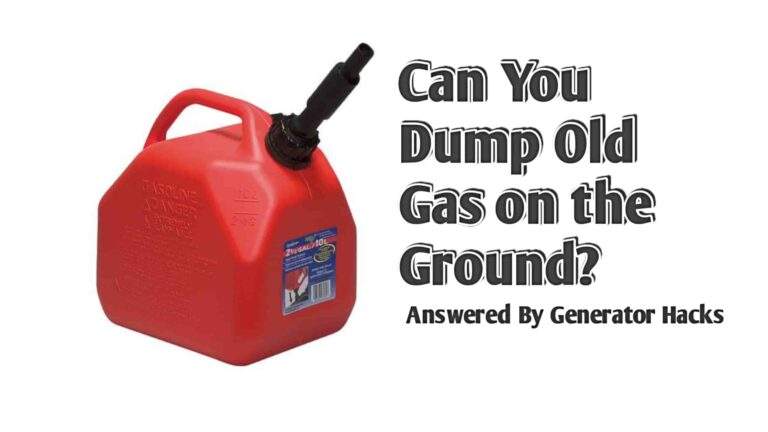 Can You Dump Old Gas on the Ground?