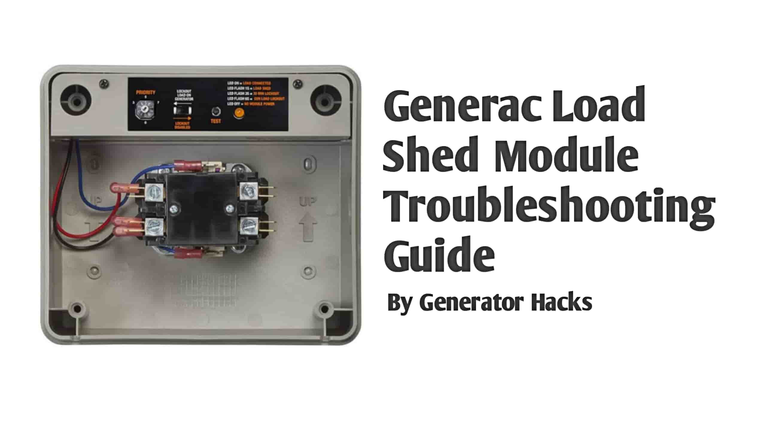 Generac Load Shed Module Troubleshooting