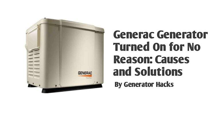 Generac Generator Turned On for No Reason: Causes and Solutions