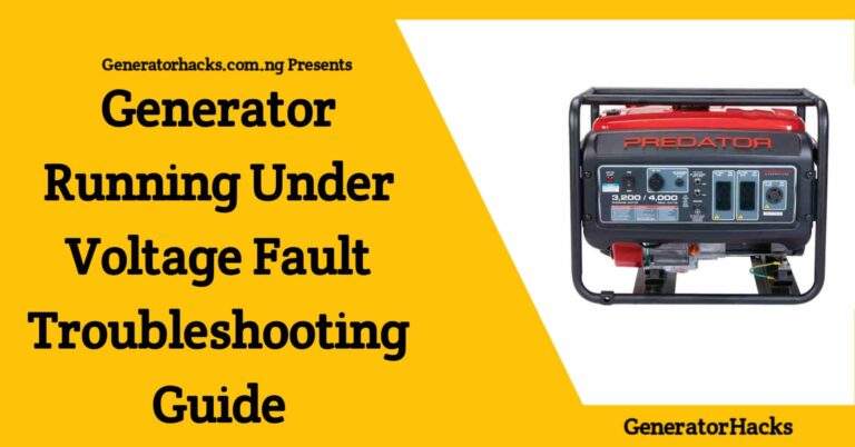 Generator Running Under Voltage Fault Troubleshooting Guide
