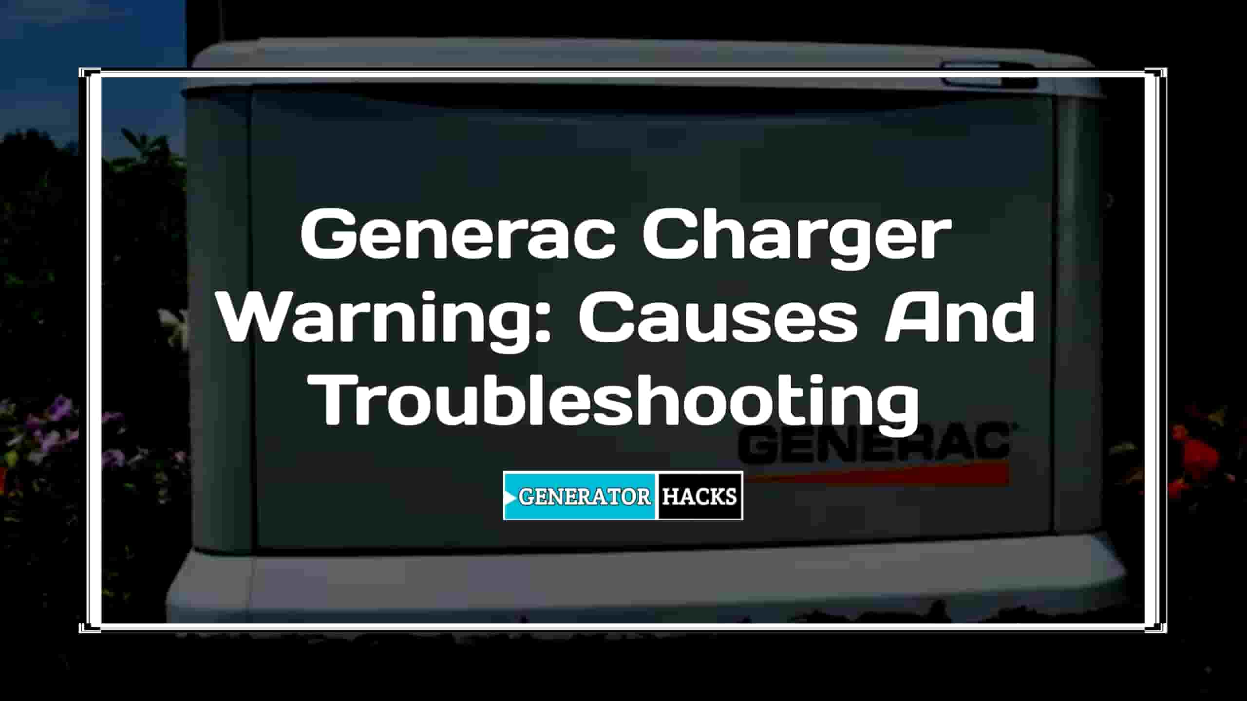 Generac charger warning,