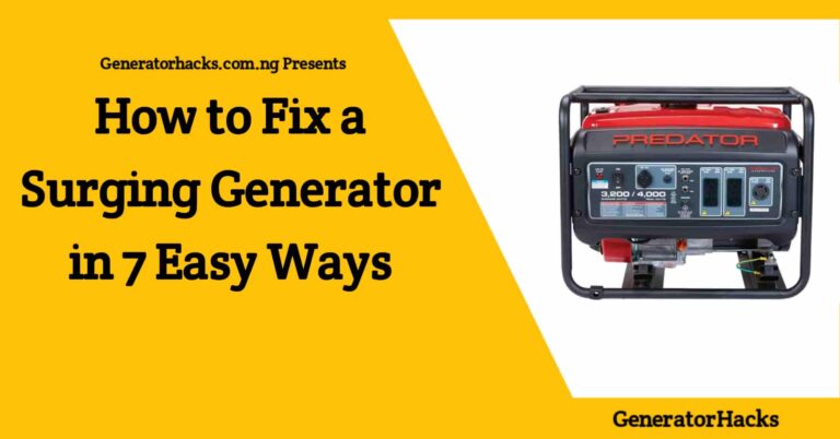 How to Fix a Surging Generator in 7 Easy Ways