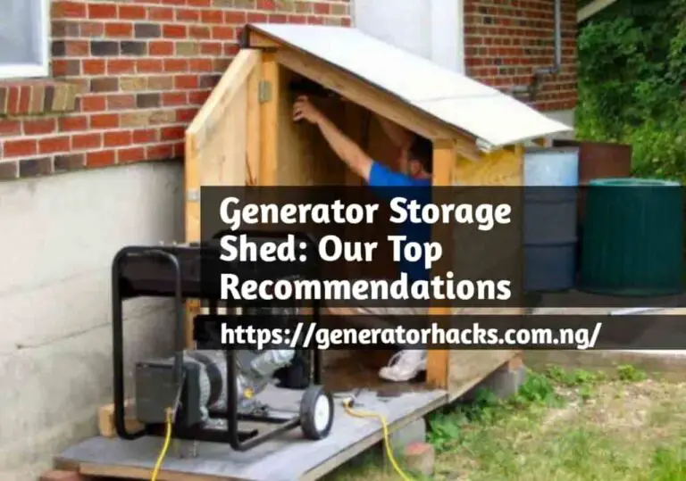 Generator storage shed,