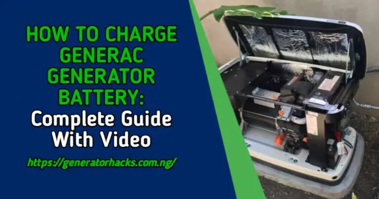 How to charge Generac generator battery,