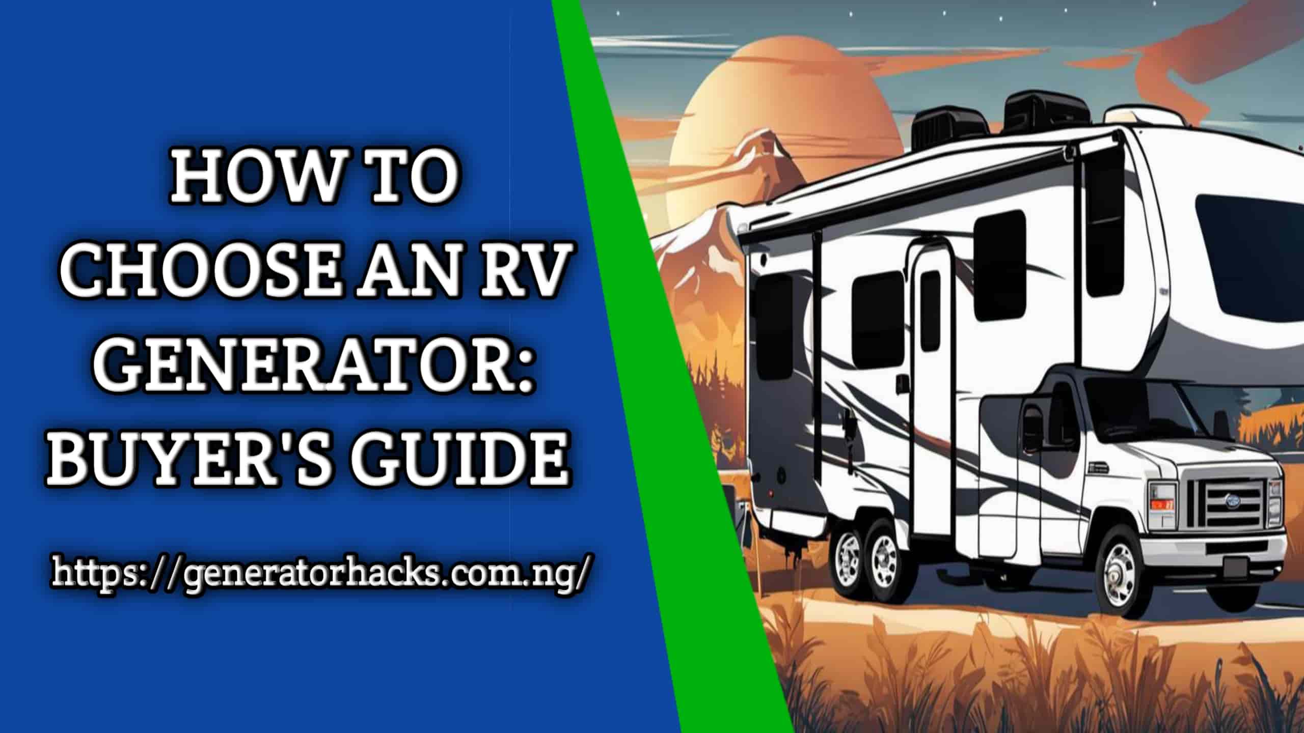 how to choose an RV generator