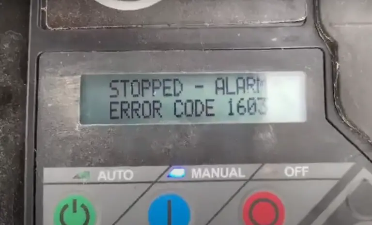 Generac error code 1063