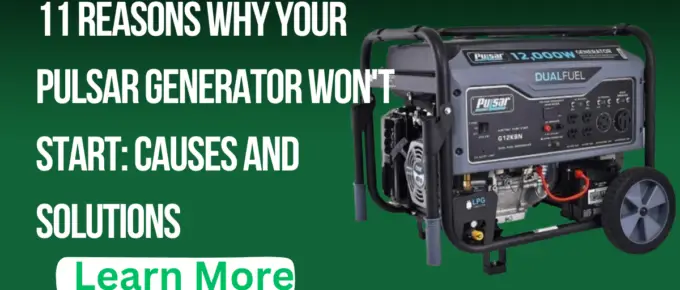 Pulsar Generator Won't Start
