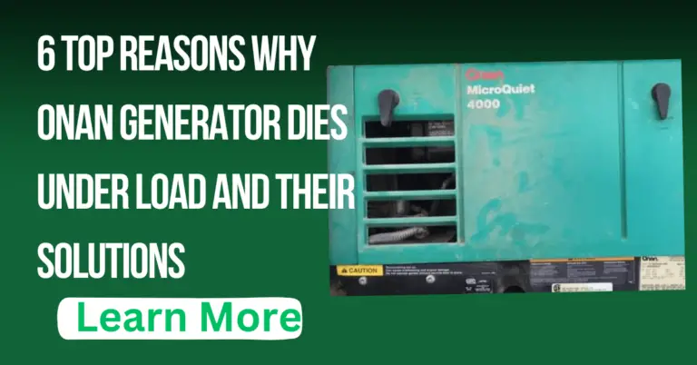Onan Generator Dies Under Load