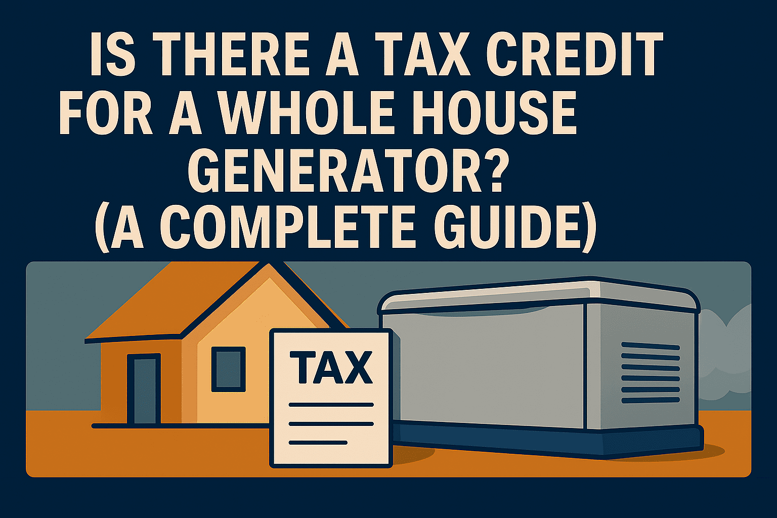 Background for Is There a Tax Credit for a Whole House Generator? (A Complete Guide)